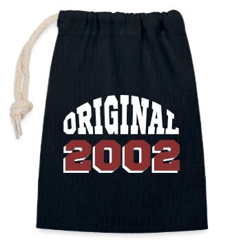 Original 2002 - Closable cotton gift bag (14x20cm) - navy - Front