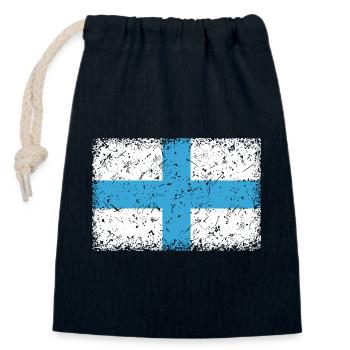Flag of Marseille - Closable cotton gift bag (14x20cm) - navy - Front