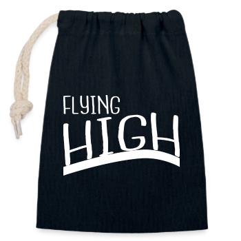 flight training aircraft technology present idea - Closable cotton gift bag (14x20cm) - navy - Front