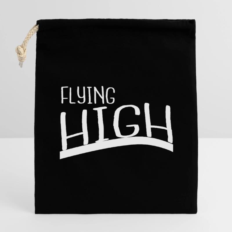 flight training aircraft technology present idea Closable cotton gift bag (14x20cm)