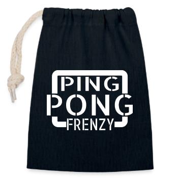 velocity training competitive table tennis joke - Closable cotton gift bag (14x20cm) - navy - Front
