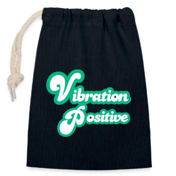 Portez Vos Valeurs avec la Collection de T-Shirts - Sac cadeau en coton avec cordon (14 x 20 cm) - bleu marine - Devant