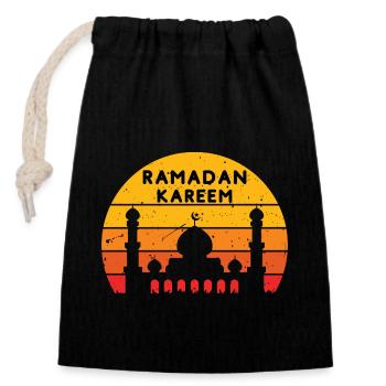 Ramadan Kareem Sunset - Closable cotton gift bag (14x20cm) - black - Front
