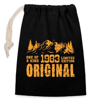 Birthday Gift 1983 - 1983 - Closable cotton gift bag (14x20cm) - black - Front