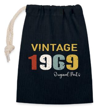 Original parts 1969 - 55th Anniversary Gift - Closable cotton gift bag (14x20cm) - navy - Front