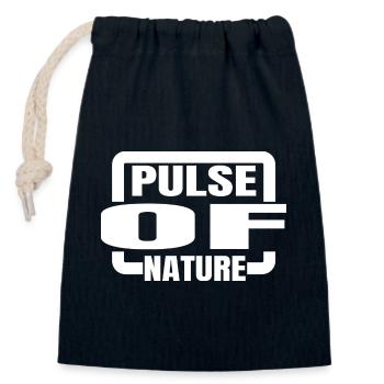 Battement de cœur symbolisme déclaration battement de cœur citations - Sac cadeau en coton avec cordon (14 x 20 cm) - bleu marine - Devant