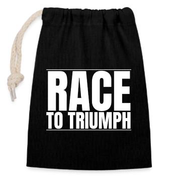 gift funny quote funny funny sayings cool - Closable cotton gift bag (14x20cm) - black - Front