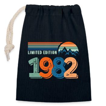 Limitierte Auflage 1982 - Verschließbarer Geschenkbeutel aus Baumwolle (14x20cm) - Navy - Vorne