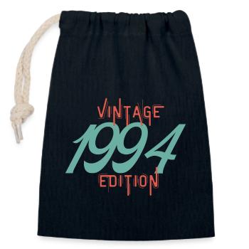 Vintage 1994 edition - Sac cadeau en coton avec cordon (14 x 20 cm) - bleu marine - Devant