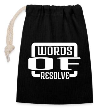 Staying Determined Conversation Starters - Closable cotton gift bag (14x20cm) - black - Front