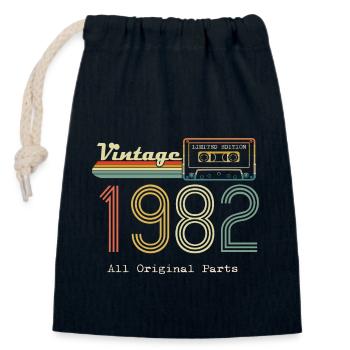 1982 Original 1982 Vintage Vintage Retro Jahrestag - Verschließbarer Geschenkbeutel aus Baumwolle (14x20cm) - Navy - Vorne
