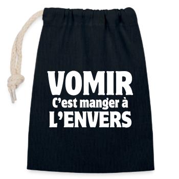 Partying, Bac Party, Fiesta - Closable cotton gift bag (14x20cm) - navy - Front