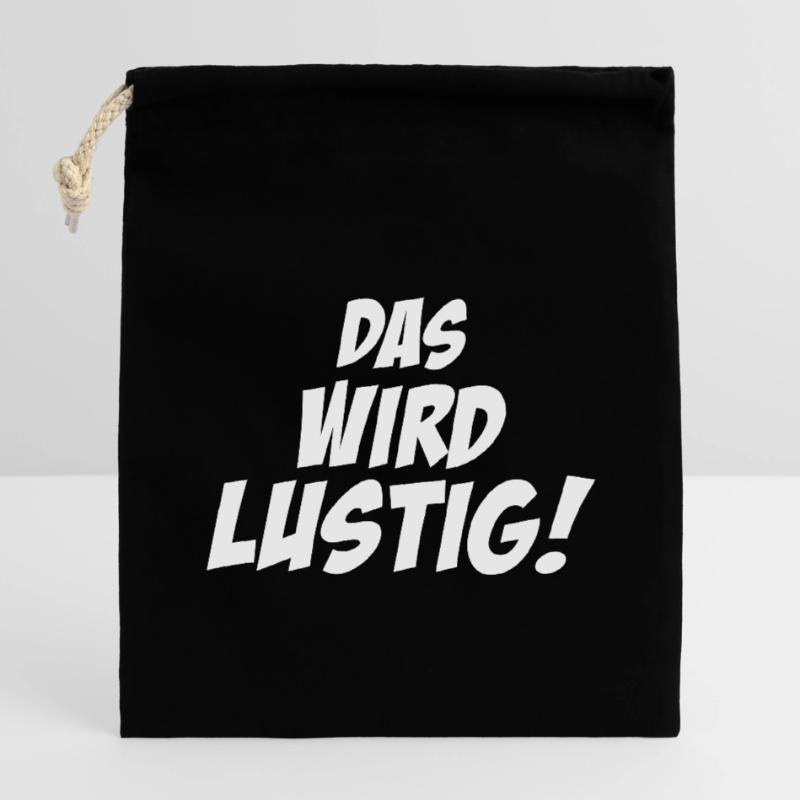 das wird lustig Verschließbarer Geschenkbeutel aus Baumwolle (14x20cm)