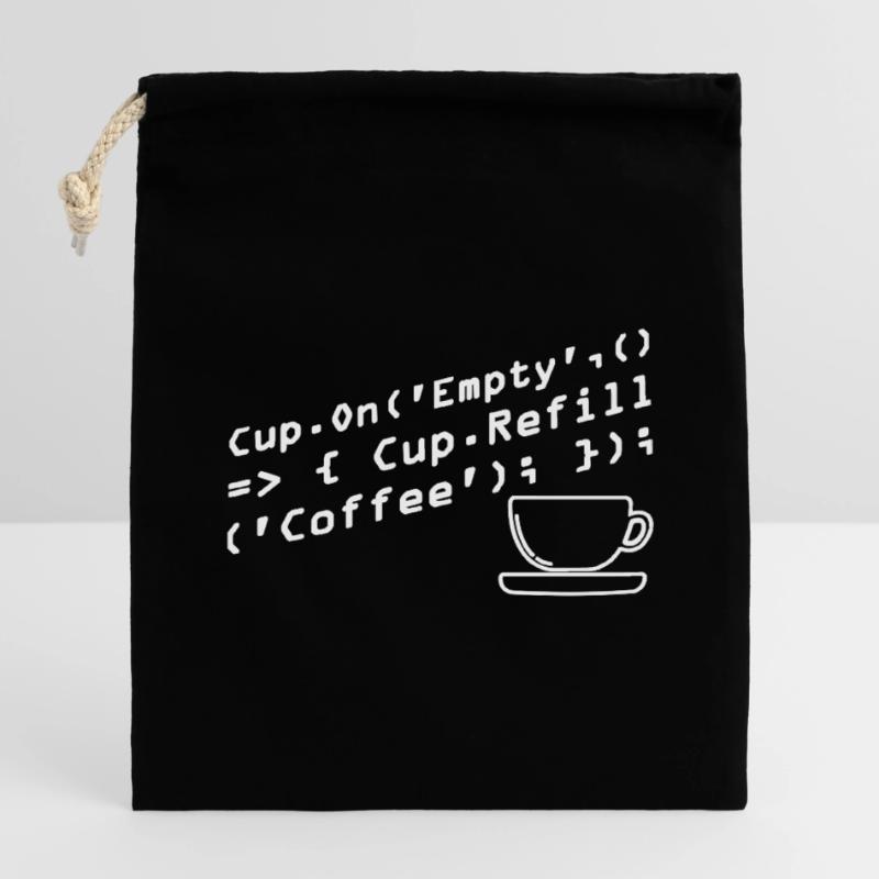 Aus Kaffee Code generieren Programmierer Verschließbarer Geschenkbeutel aus Baumwolle (14x20cm)