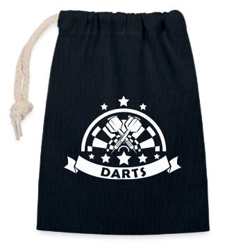 darts - Closable cotton gift bag (14x20cm) - navy - Front