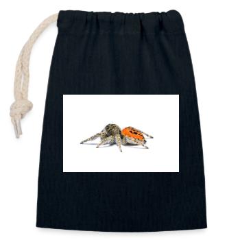 Springspinne Phidippus texanus jumping spider - Sac cadeau en coton avec cordon (14 x 20 cm) - bleu marine - Devant