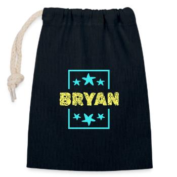 Geschenk für Bryan - Verschließbarer Geschenkbeutel aus Baumwolle (14x20cm) - Navy - Vorne