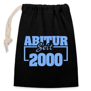 Abi 2000 - Closable cotton gift bag (14x20cm) - black - Front