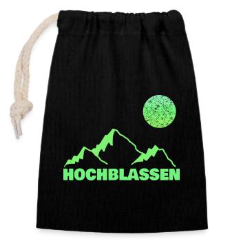 Mélange d’escalade - Sac cadeau en coton avec cordon (14 x 20 cm) - noir - Devant