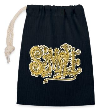 Graff Simple - Closable cotton gift bag (14x20cm) - navy - Front