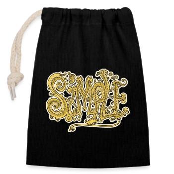 Graff Simple - Closable cotton gift bag (14x20cm) - black - Front