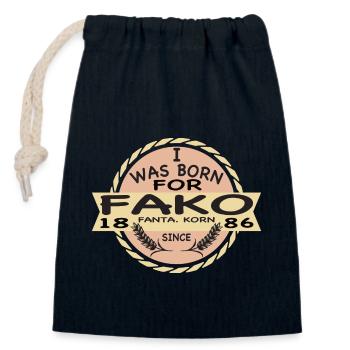 Born For Korn Dorfkinder Spruch Fako Landwirt - Verschließbarer Geschenkbeutel aus Baumwolle (14x20cm) - Navy - Vorne