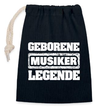 Musicien en tant que profession - Sac cadeau en coton avec cordon (14 x 20 cm) - bleu marine - Devant