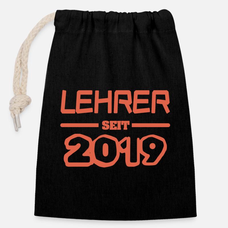 2019 - Closable cotton gift bag (14x20cm) - black