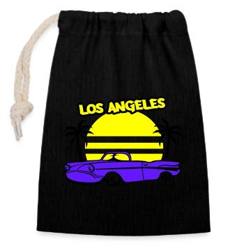 los angeles lowrider - Verschließbarer Geschenkbeutel aus Baumwolle (14x20cm) - Schwarz - Vorne