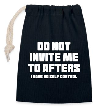 Rave Techno Party Ne M’invite Pas À Afters Drôle - Sac cadeau en coton avec cordon (14 x 20 cm) - bleu marine - Devant