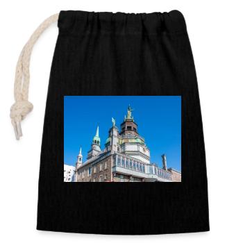 Notre Dame de Bon Secours Chapel, Montréal, Québec - Verschließbarer Geschenkbeutel aus Baumwolle (14x20cm) - Schwarz - Vorne