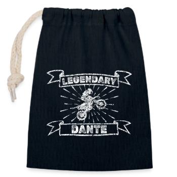 Dante als Motorrad - Verschließbarer Geschenkbeutel aus Baumwolle (14x20cm) - Navy - Vorne