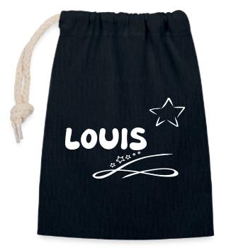 Gift Louis - Closable cotton gift bag (14x20cm) - navy - Front