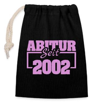 2002 - Closable cotton gift bag (14x20cm) - black - Front