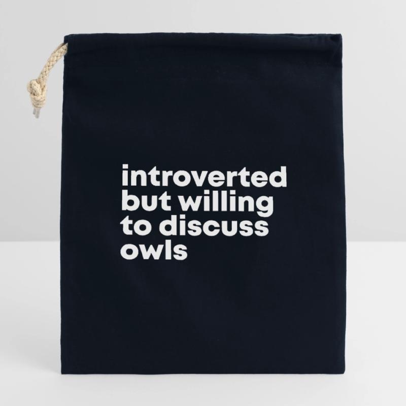 Eule Eule Eule Eule Verschließbarer Geschenkbeutel aus Baumwolle (14x20cm)
