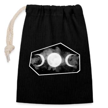 Lunar Magic - Closable cotton gift bag (14x20cm) - black - Front