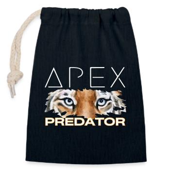 Roaring Apex Predator - Tiger Face Tee - Closable cotton gift bag (14x20cm) - navy - Front
