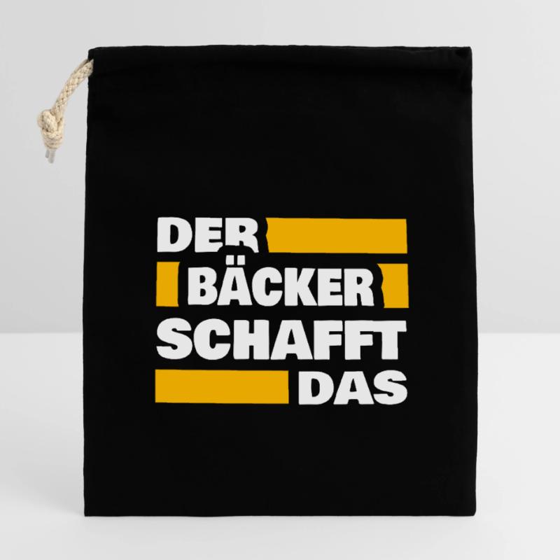 Baker as work Closable cotton gift bag (14x20cm)