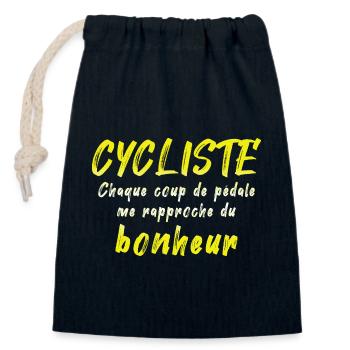 Bicycle bicycles bicycle bicycle bike biker mtb 1 - Closable cotton gift bag (14x20cm) - navy - Front