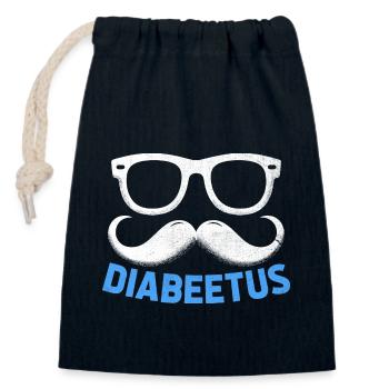 Diabeetus Diabetes Awareness Facial Hair Beard - Closable cotton gift bag (14x20cm) - navy - Front
