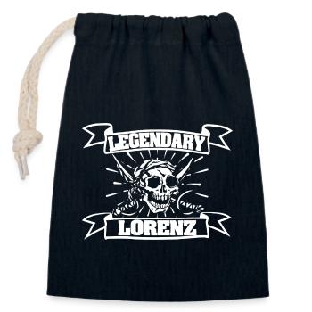 Lorenz Lorenz - Closable cotton gift bag (14x20cm) - navy - Front
