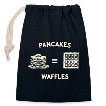 Pancakes and waffles - Closable cotton gift bag (14x20cm) - navy - Front