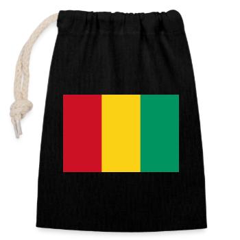 Guinea - Verschließbarer Geschenkbeutel aus Baumwolle (14x20cm) - Schwarz - Vorne
