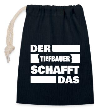 Civil engineering - Closable cotton gift bag (14x20cm) - navy - Front