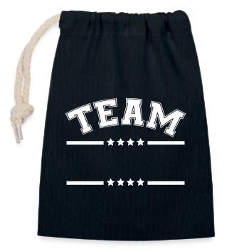 Équipe Stroke Stern - Sac cadeau en coton avec cordon (14 x 20 cm) - bleu marine - Devant