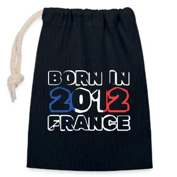 en 2012 - Sac cadeau en coton avec cordon (14 x 20 cm) - bleu marine - Devant