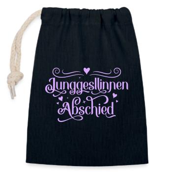 Enterrement de vie de jeune fille - Sac cadeau en coton avec cordon (14 x 20 cm) - bleu marine - Devant
