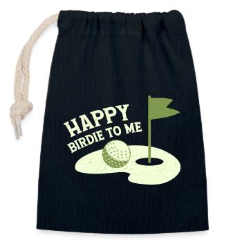 Happy Birdie To Me Golfer Golf - Verschließbarer Geschenkbeutel aus Baumwolle (14x20cm) - Navy - Vorne