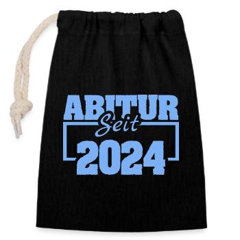 2024 - Closable cotton gift bag (14x20cm) - black - Front