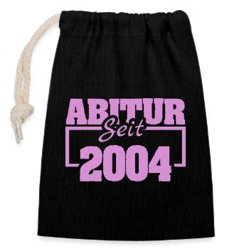 Abi 2004 - Closable cotton gift bag (14x20cm) - black - Front